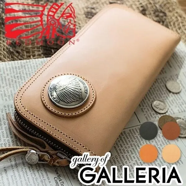 最大48%★5/30〜 選べるWノベルティ 正規取扱店 レッドムーン REDMOON 長財布 ROUND CONCHO WALLET 小銭入れあり メンズ レザー 牛革 LP2000-RMA