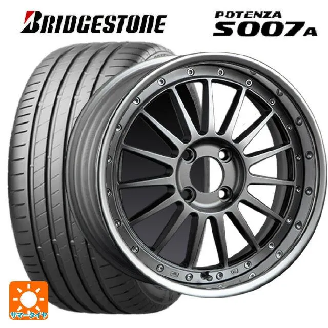 送料無料 サマータイヤホイール 4本セット 205/55R17 91Y ブリヂストン ポテンザ S007A 正規品 タナベ SSR プロフェッサー T