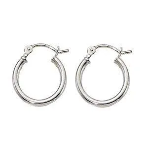 【並行輸入品】Sterling Silver 2mm x 15mm Small Hoop Earrings Click Down   1 Pa