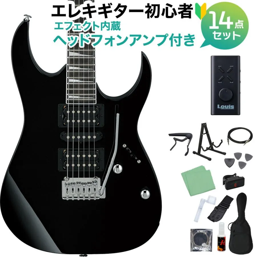 数量限定 2000円OFF Gio Ibanez ジオ アイバニーズ GRG170DX BKN (Black Night) エレキギター初心者14点セット ヘッドホンアンプ付き