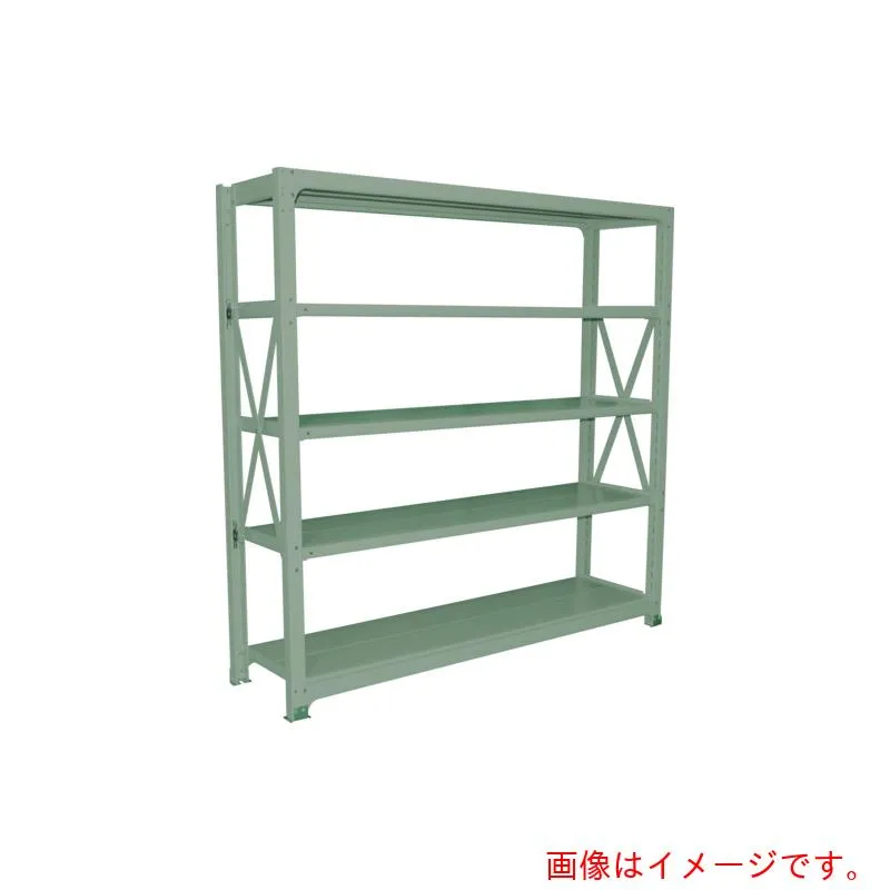 【別途送料あり】双福鋼器 中量ボルト式ラック ３００ｋｇ １５００×９００×７７０ 天地４段  単体 ライトグリーン 【品番：MSL-53E4-SG】