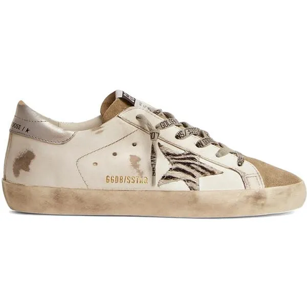 Golden Goose ゴールデングース レディース スニーカー Golden Goose Super-Star Zebra Print Pony Skin Star (Women's) 【サイズ US_W_10】