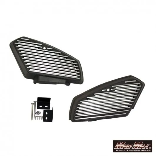 MADMAX ホンダ スーパーカブ50 カスタム アルフィンカバー 左右セット フィン削りだしブラック (MM19-H009-03) マッドマックス
