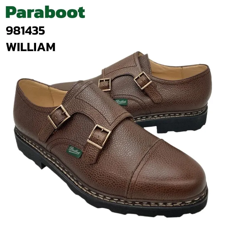 パラブーツ Paraboot ウィリアム ダブルモンク メンズ 981435 WILLIAM GR EBENE ダークブラウン 茶色 グレインレザー ノルヴェイジャン製法