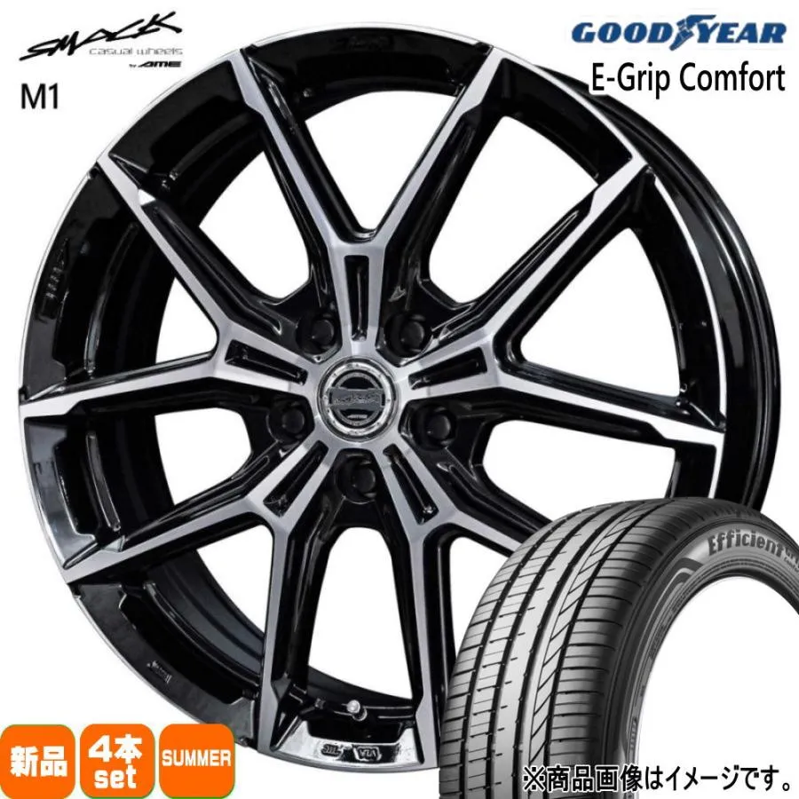 215/40R18 89W XL グッドイヤー EfficientGrip Comfort 夏用 サマータイヤ SMACK +EK M1 フロンクス カローラルミオン ブレイド