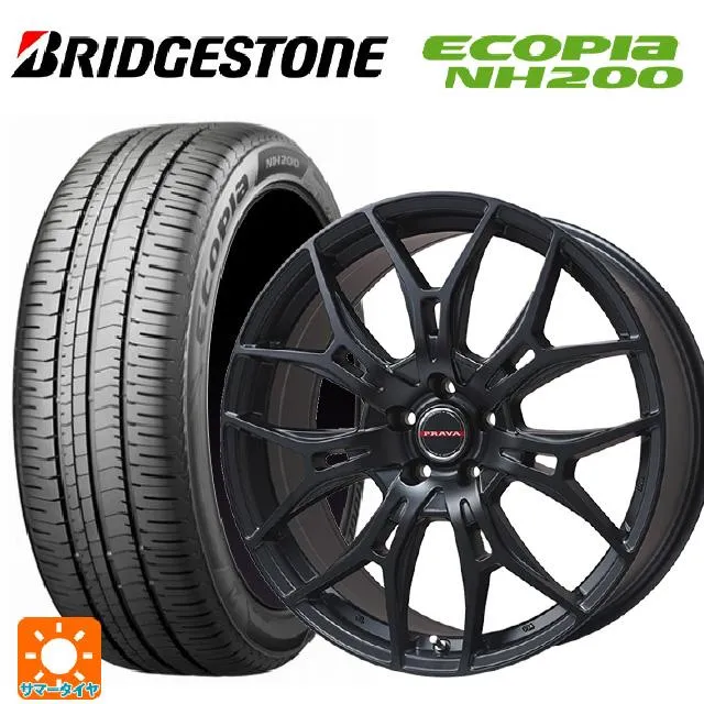 送料無料 サマータイヤホイール 4本セット 195/55R16 87V ブリヂストン エコピア NH200 正規品 ビックウェイ レイシーン プラバ