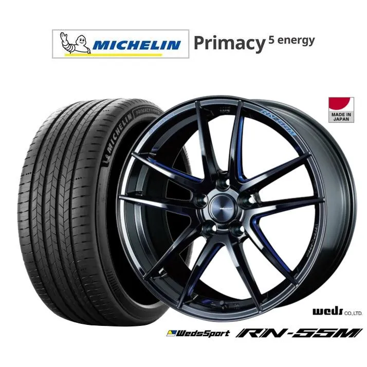 サマータイヤ ホイール4本セット ウェッズ ウェッズスポーツ RN-55M ミシュラン プライマシー プライマシー5 energy 225/55R18