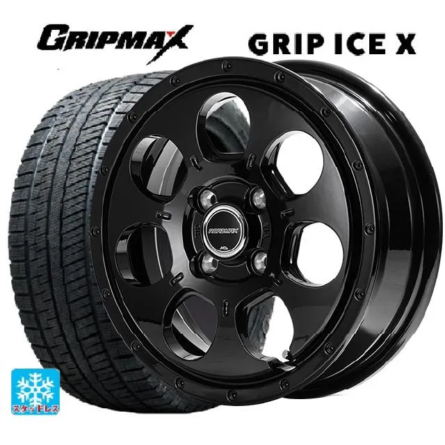 ミツビシ デリカミニ(4WD車)(B3系)用 165/60R15 77Q グリップマックス グリップアイスX ブラックレター MIDホイール マッドエ