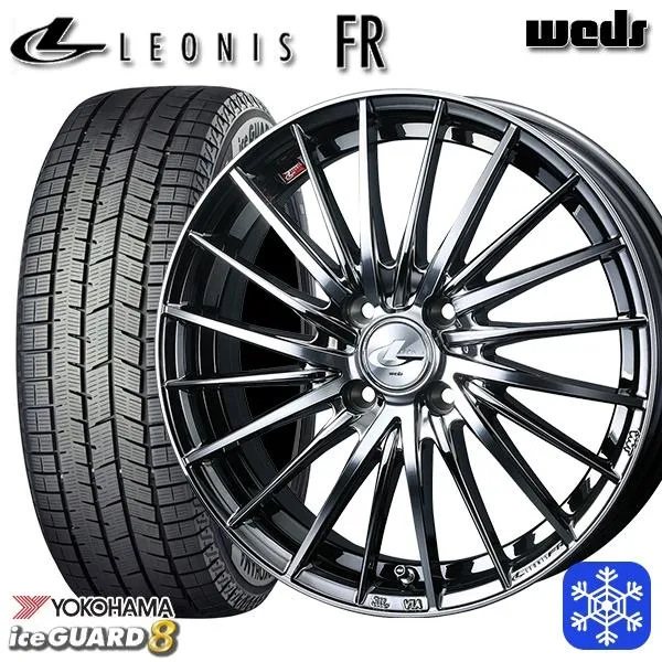 195/60R17インチ ヨコハマ アイスガード IG80 4H100 スタッドレスタイヤホイールセット ウェッズ レオニス FR BMCMC