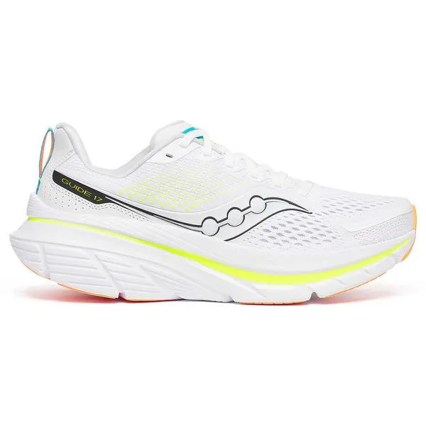 Saucony サッカニー メンズ - スニーカー Saucony Guide 17 White Black 【US_9(27.0cm) 】