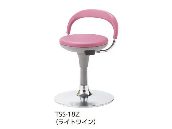 【レビュー投稿で100円OFFクーポン】送料無料【お取り寄せ】アズワン マルチチェアー 円盤脚・クロムメッキ・ロータイプ ライトワイン TSS-18Z チェア 患者用 スタッフ用 椅子 医療 介護施設用家具 看護