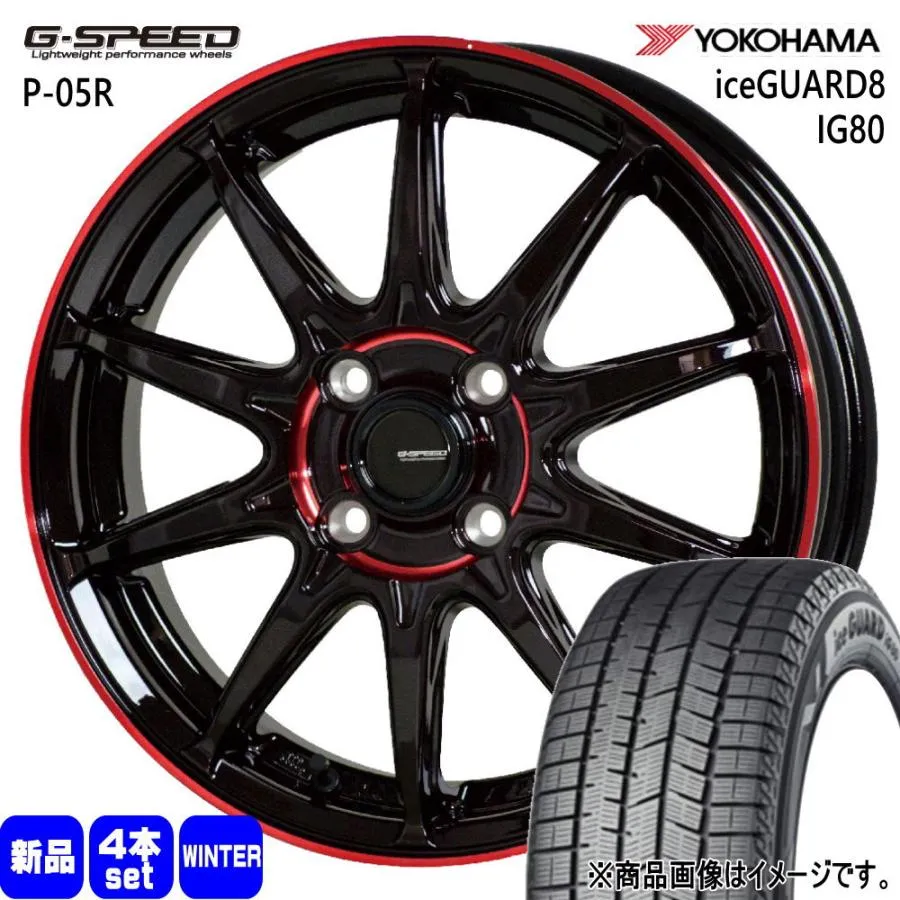 E11ノート 30系bB ヴィッツ コルト GDフィット ヨコハマ 185/55R15 82Q iceGUARD8 IG80 冬用 スタッドレスタイヤ G・speed P-05R 15インチ