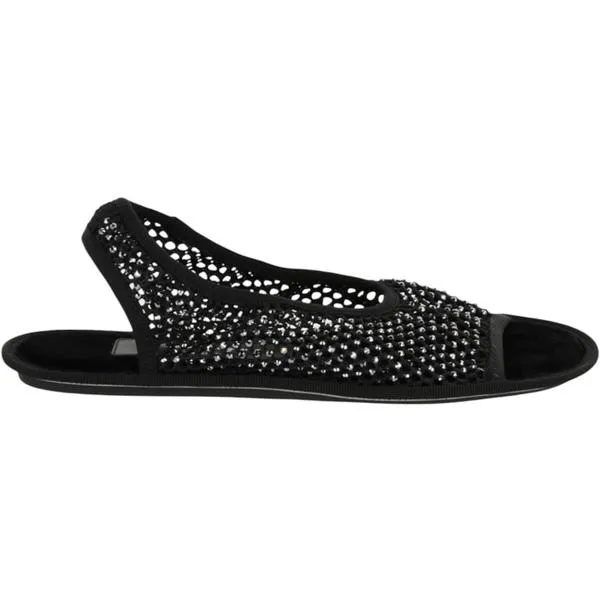 Ferragamo フェラガモ レディース スニーカー Ferragamo Anio Crystal Embellished Slingback Sandals Black (Women's) 【サイズ US_6.5(23.5cm)】