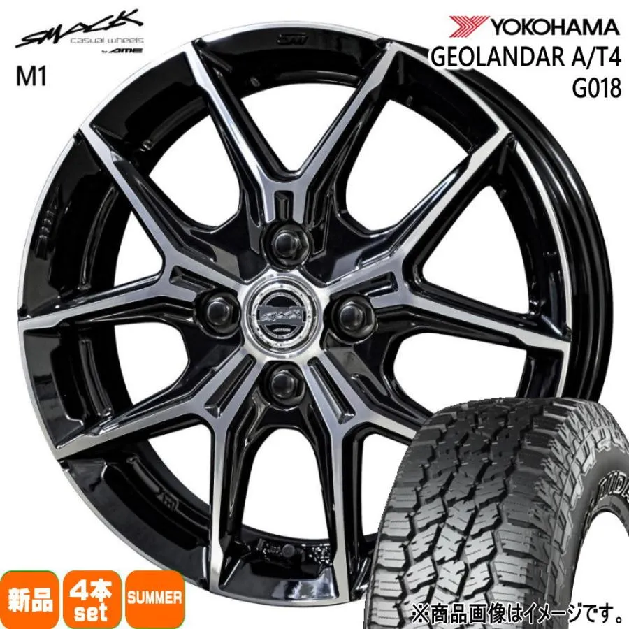 ライズ ロッキー ガソリン車 ヨコハマ 215/70R16 100H GEOLANDAR A/T4 G018 夏用 サマータイヤ SMACK +EK M1