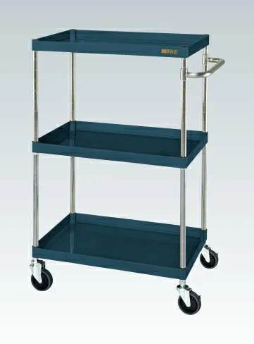 【ポイント5倍】【直送品】 サカエ CSパールワゴン(中量タイプ・直進安定金具付) CSP-60123YSED (323536) 【大型】