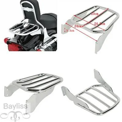【並行輸入品】 バイク用スポーツラゲッジラック ハーレー ファットボーイ ソフテイル スタンダード フライ カスタム fxst fxb ナイトトレイン