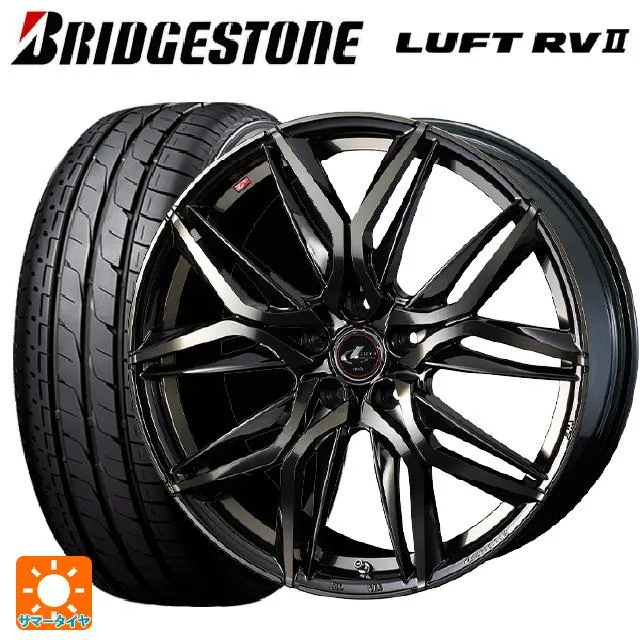 送料無料 サマータイヤホイールセット 215/65R16 98H ブリヂストン ルフトRV2(日本製) 正規品 # ウェッズ レオニス LM 16-6