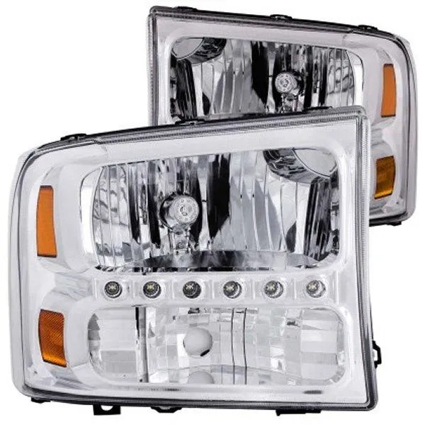 【USA在庫あり】 anz111088 ANZO 2000-2004 フォード Excursion Crystal ヘッドライト クローム w/ LED 1pc JP店