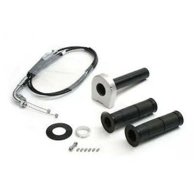 ACTIVE 車種別スロットルキット TYPE-2 巻取φ28/メッキ金具 シルバー ER-4n/6f/6n Ninja400R/650R 1069578 バイク
