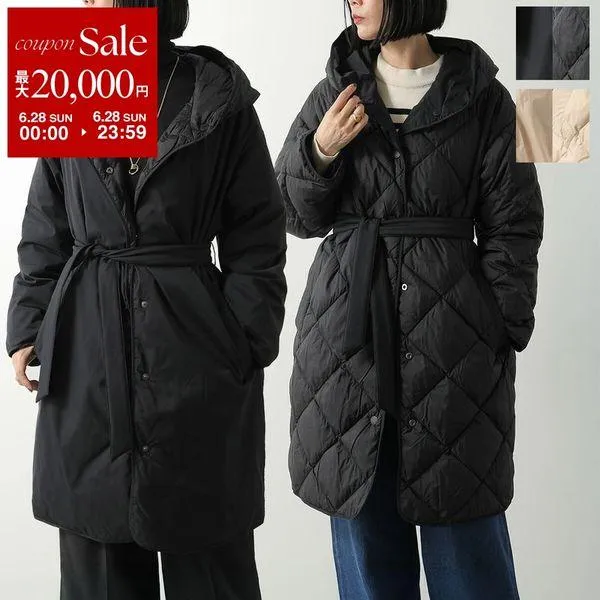 WEEKEND MAX MARA ウィークエンド マックスマーラ ダウンコート BANFY バンディ レディース リバーシブル フーテッド ロング丈 ロゴ 撥水 カラー2色