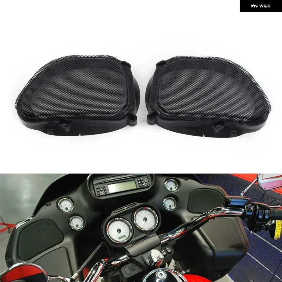 並行輸入品 バイク メッシュ スピーカー グリル ハーレー ロードグライド FLTR ウルトラ FLTRU FLTRX 1998-2013 ブラック