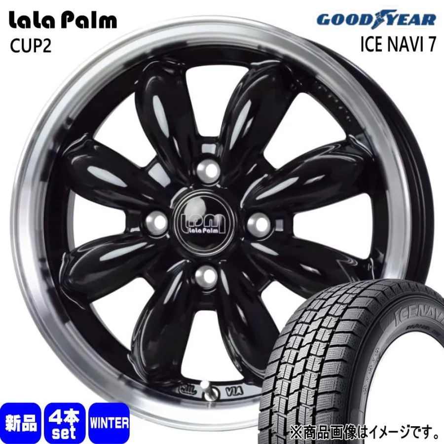 E13 オーラ 140系 カローラフィールダー グッドイヤー 195/65R15 91Q ICE NAVI 7 冬用 スタッドレスタイヤ LaLaPalm CUP2