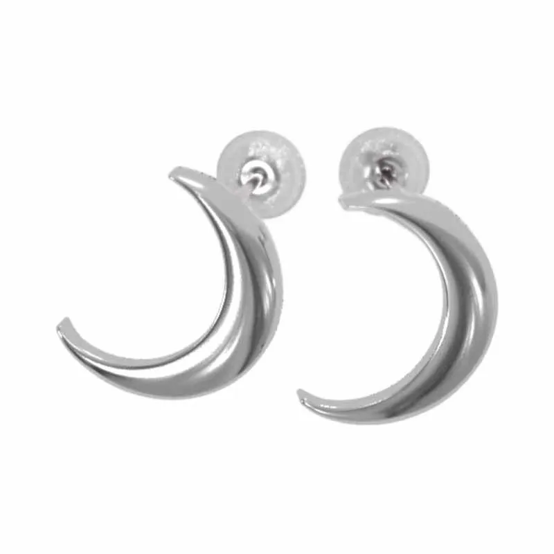 ムーン シンプル プラチナ900 ピアス
