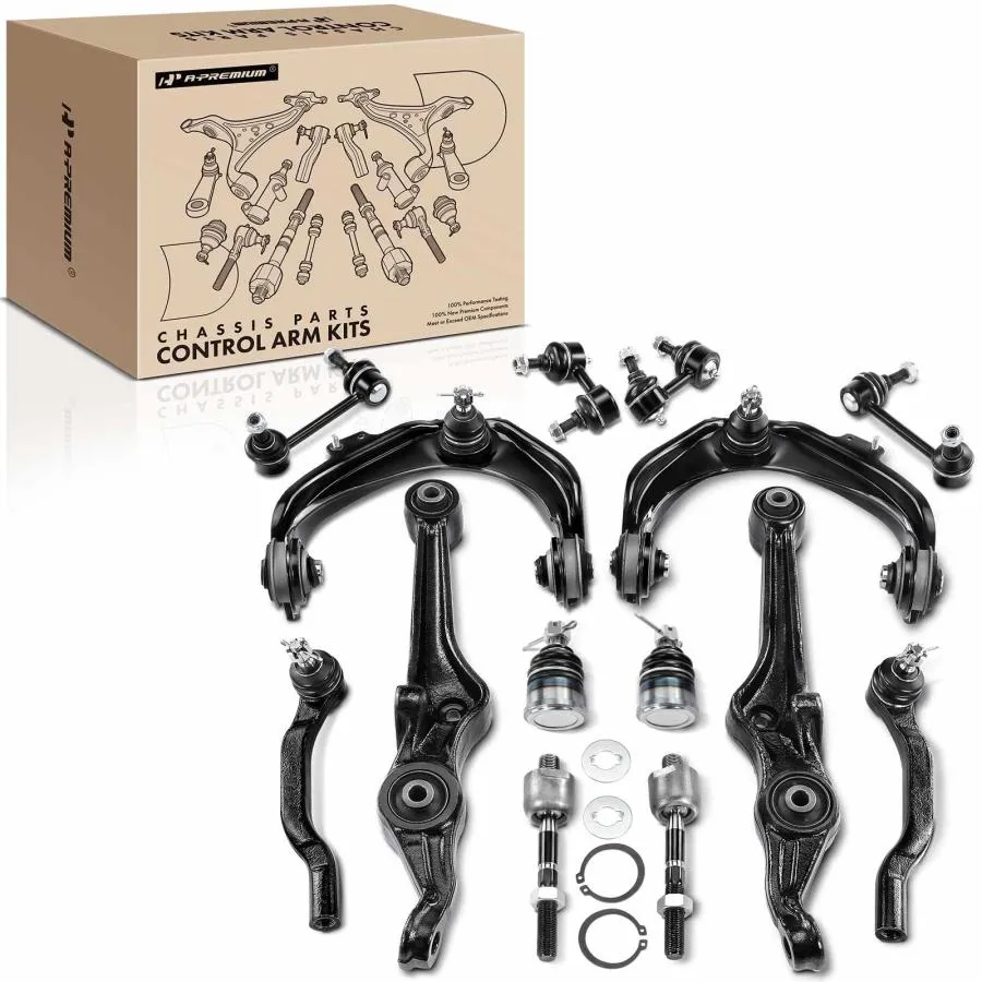 【並行輸入品】A Premium Set of 14, Front Upper Lower Control Arm, Lower Ball J