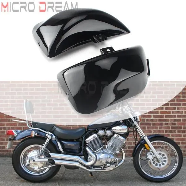 並行輸入品 自転車用バッテリー保護カバー 2個 ヤマハ用 virago 400 xv400 xv535 サイドフレームブラック 535