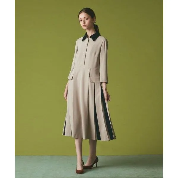 GRACE CONTINENTAL / グレースコンチネンタル クレリックバイカラーワンピース