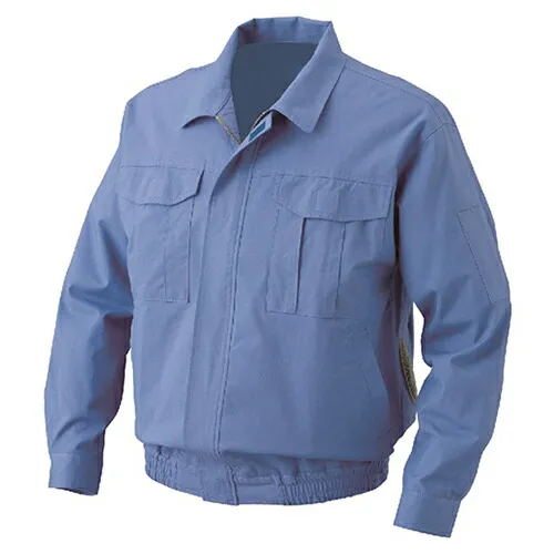 空調服 空調服R 難燃長袖ブルゾン（ウェアのみ） \u0026 空調服R スターターキット ( KU91730/ライトブルー/M + SKSP01 )