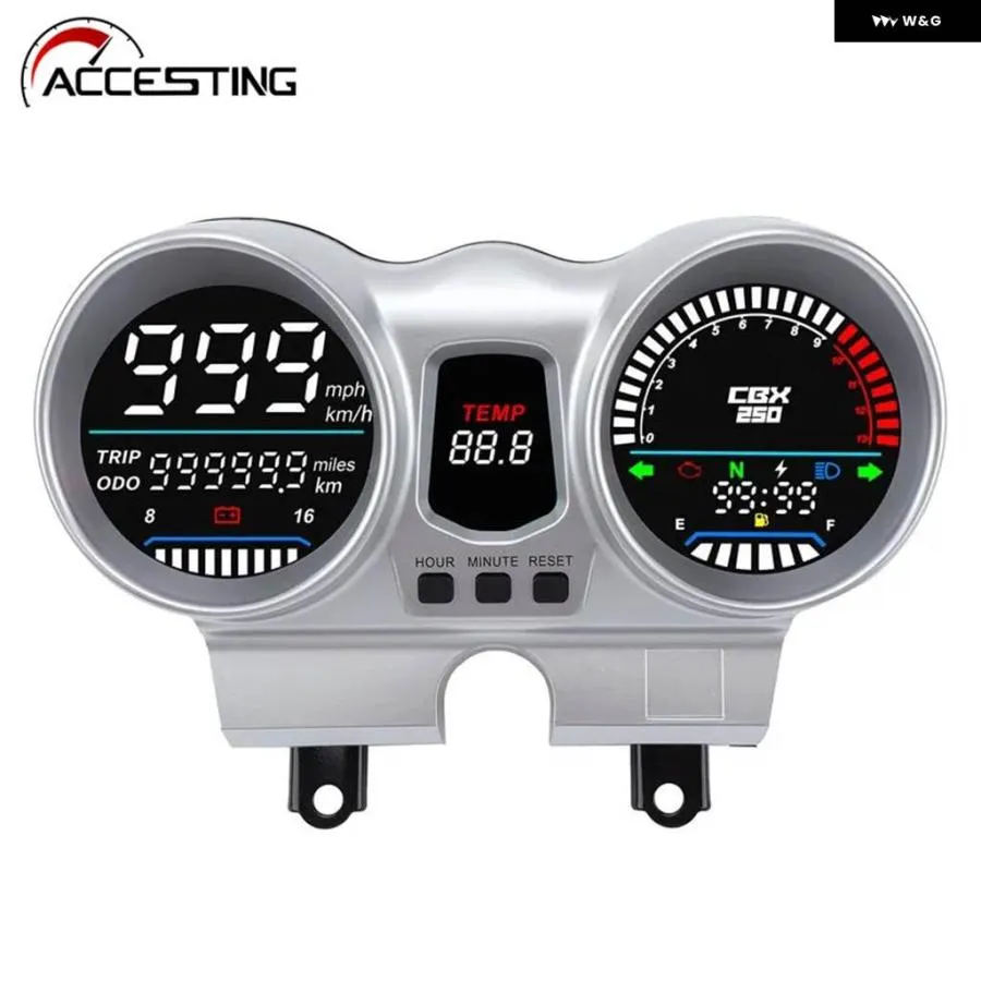 並行輸入品 LED オートバイ タコメーター LCD デジタルスピード メーター ダッシュボード OEM 37100-KPF-961 ホンダ CBX250 CBF2
