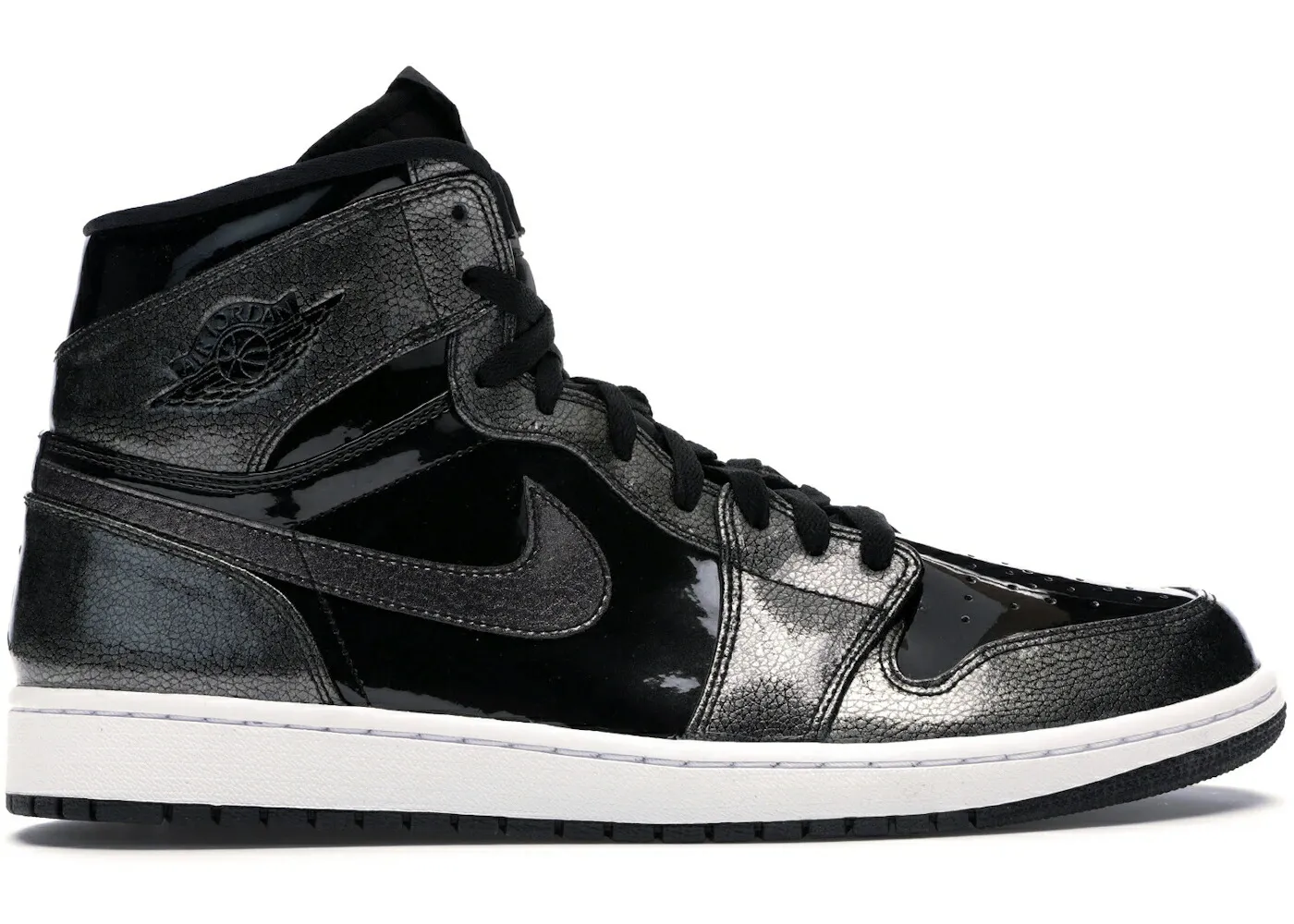 ナイキ ジョーダン 黒色 ブラック パテント 白色 ホワイト スニーカー メンズ JORDAN 1 RETRO BLACK PATENT / BLACK BLACK ANTHRACITE WHITE