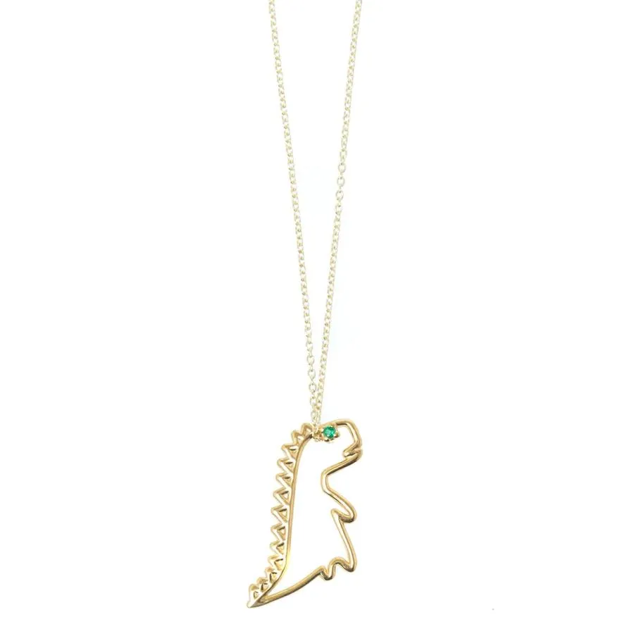 アリータ ALIITA ネックレス ダイナソー DINO ESMERALDA DINOSAUR EMERALD NECKLACE ROLO ディノ エメラルド レディース NRPU7I0023YG09K 9KT J1000 YELLOW GOLD