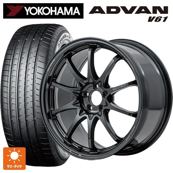 送料無料 サマータイヤホイール 4本セット 235/60R18 107V XL ヨコハマ アドバン V61 正規品 レイズ ボルクレーシング CE28