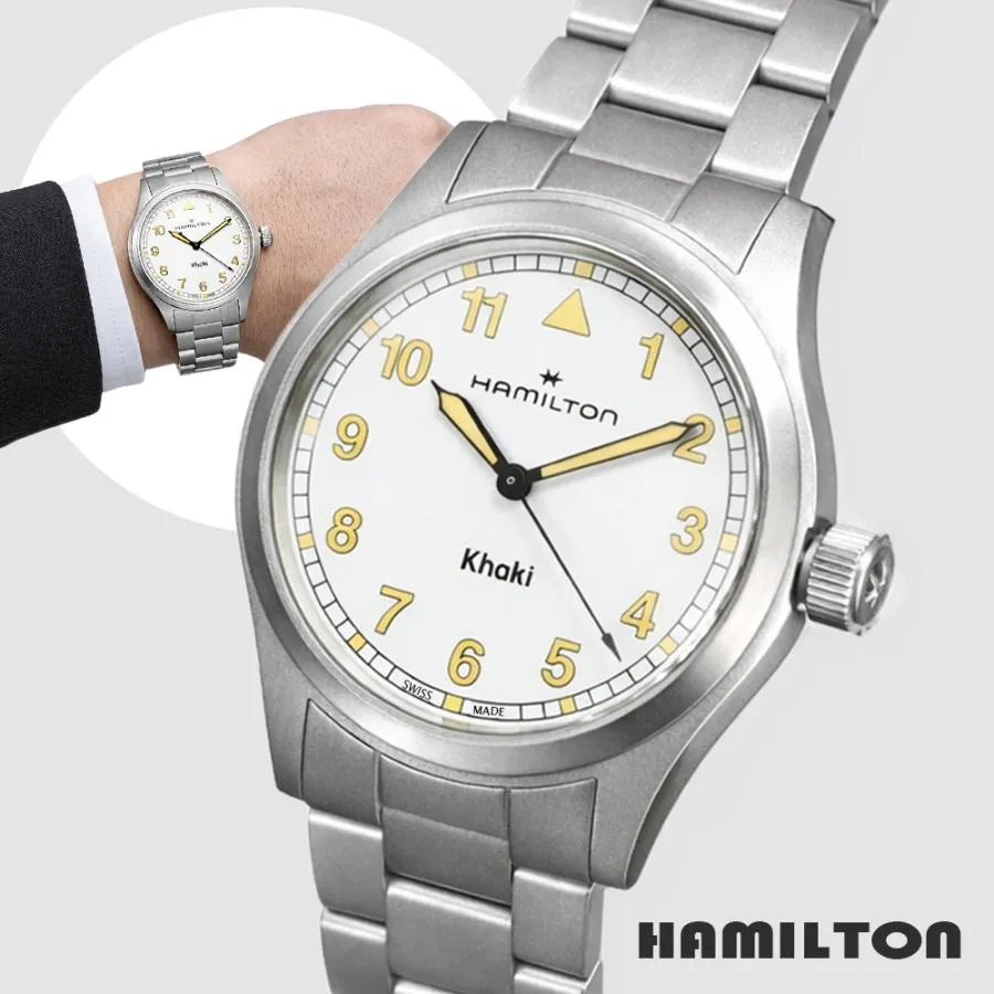 HAMILTON ハミルトン H69401110 38mm カーキ フィールド ホワイト クォーツ メンズ レディース 腕時計 [並行輸入]