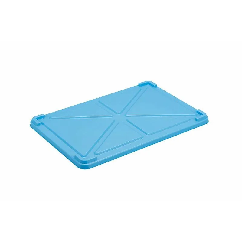（まとめ買い）三甲 PPカラー番重用蓋 大型 ブルー 〔×3〕