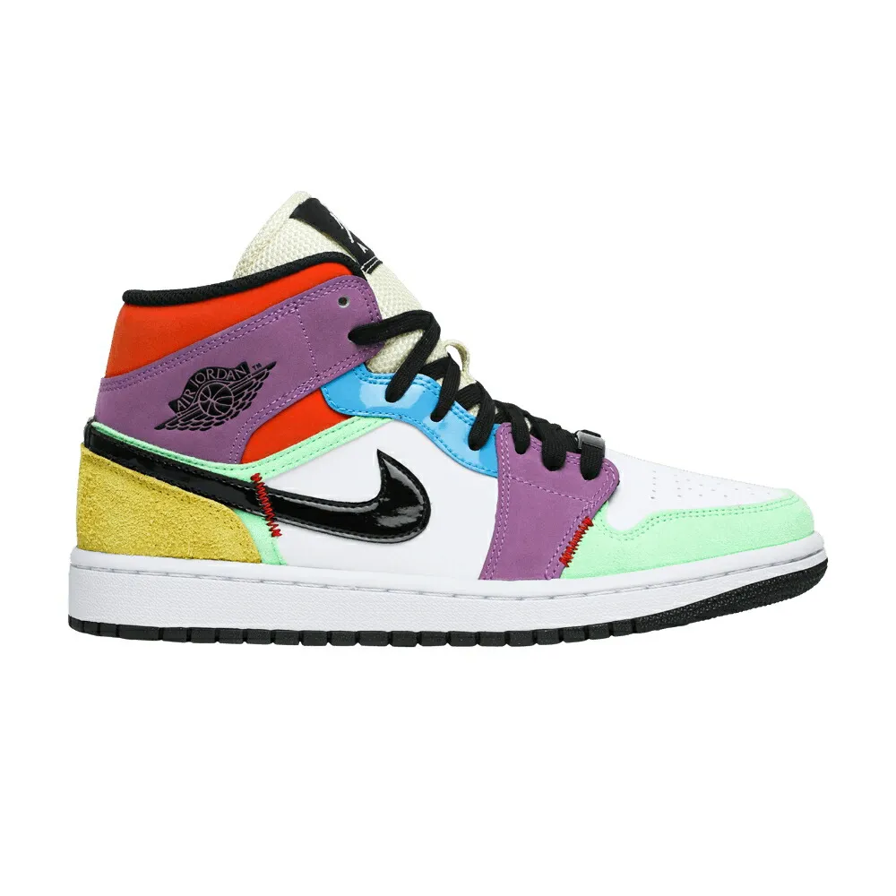 ナイキ ミッド 白色 ホワイト 黒色 ブラック チーム エアジョーダン LIGHTBULB スニーカー レディース AIR JORDAN WMNS AIR JORDAN 1 MID SE / WHITE BLACK LIGHTBULB TEAM