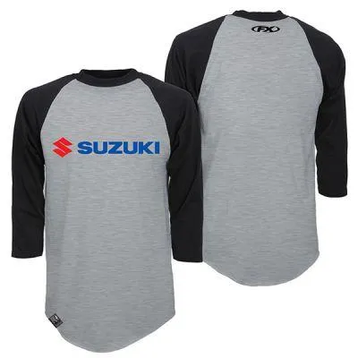 Factory Effex ファクトリーFX Suzuki Baseball Tee 長袖シャツ バイクウェア 自転車にも