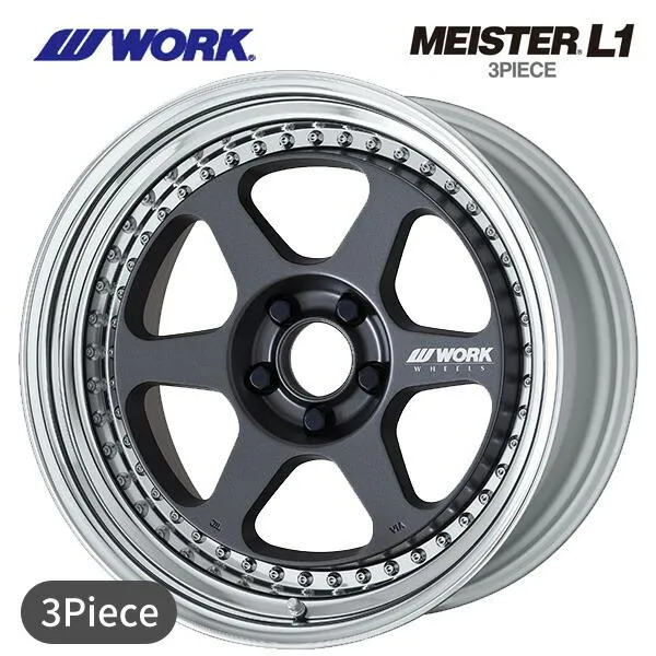 ワーク マイスター L1 3ピース MGM 19×9 -11 5/114.3 新品ホイール1本