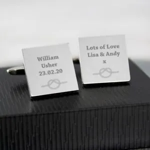 【送料無料】メンズアクセサリ― ノットカフスボタンタイtie the knot wedding cufflinks
