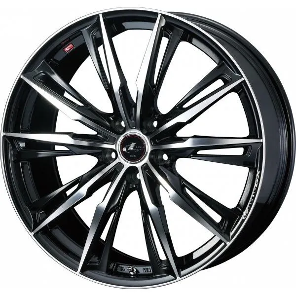 ウェッズ LEONIS レオニス GX 16インチ リム幅6.5J インセット+52 5穴 PCD114.3 PBMC (パールブラック/ミラーカット) ホイール 4本セット