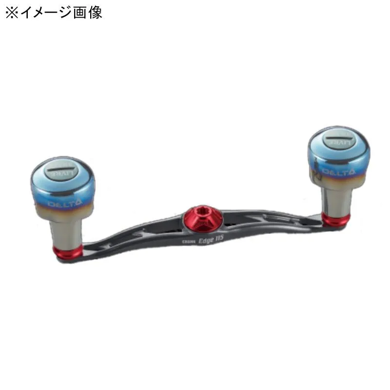 リールカスタムパーツ LIVRE FKKE115-D27-GMR フルコンプクランクエッジ115 DELTA27ノブ 黒鯛工房用 ガンメタP+レッドG