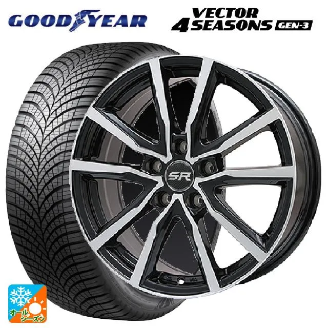 送料無料 オールシーズンタイヤホイールセット 205/60R16 96V XL グッドイヤー ベクター4シーズンズ ジェン3 エンケイ パフォーマンス