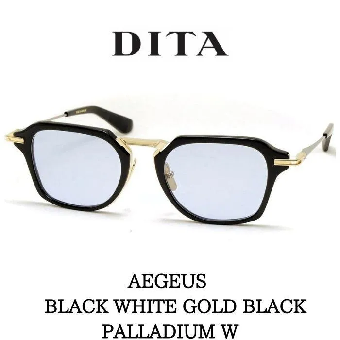 DITA ディータ サングラス メガネ AEGEUS アーガス DTX-413-A-01 Black-White Gold-Black Palladium w BLUE LENS