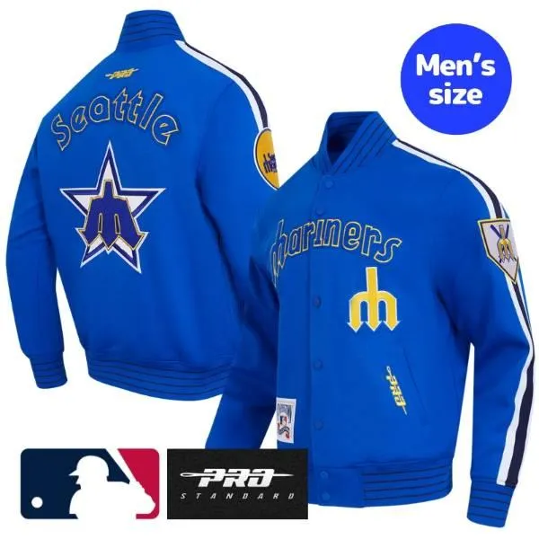 MLB公式 メンズ アウター ジャケット スタジャン ジャケット プロスタンダード イチロー シアトル・マリナーズ SEATTLE MARINERS