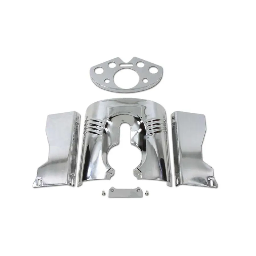 【互換品】 24-0261 クロームフォークカバーセット 取寄せ Vツイン Chrome Fork Cover Set (検索用／46269-52 46291-52
