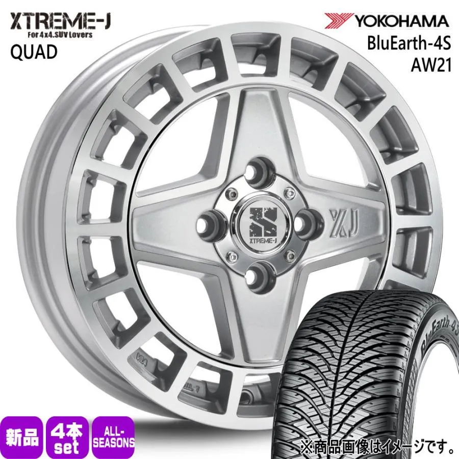 軽自動車 ハスラー デリカミニ4WD ハイゼット ヨコハマ 165/65R14 79H BluEarth-4S AW21 夏冬兼用 オールシーズンタイヤ XTREME-J QUAD