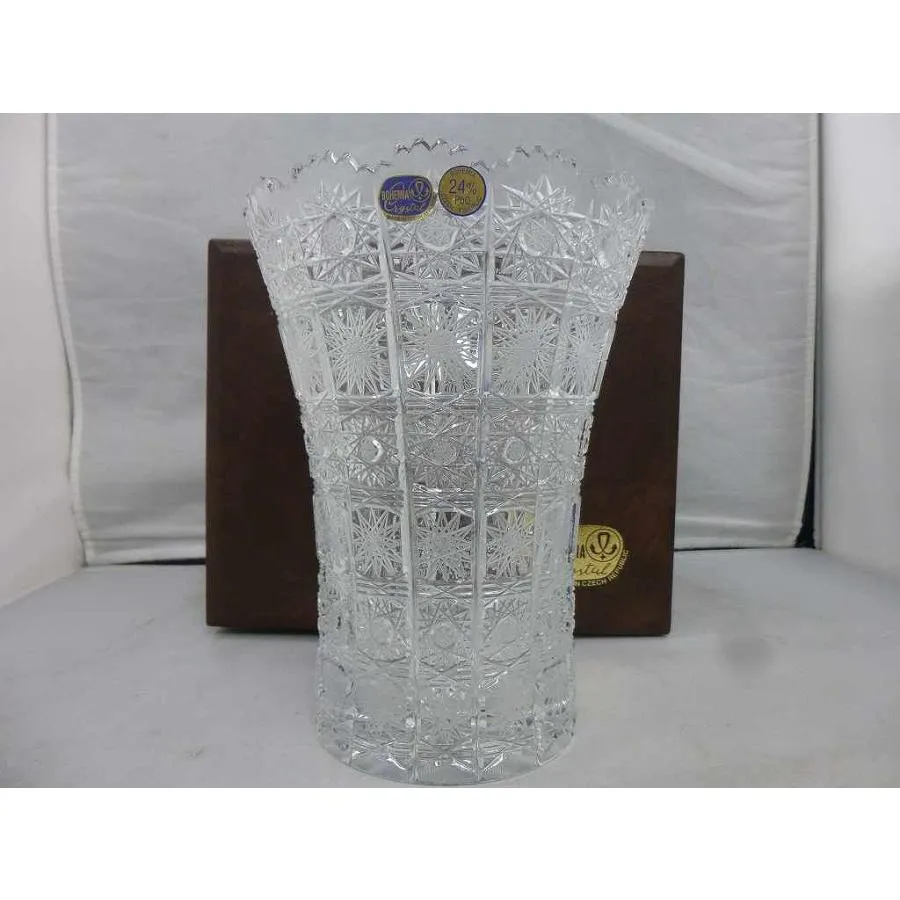 ボヘミアクリスタル BOHEMIA CRYSTAL 20cmフラワーベース 花瓶 6/6/500/8