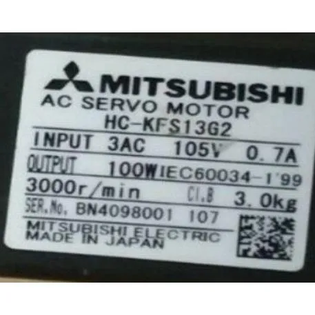 【新品 適格請求書発行可】MITSUBISHI 三菱電機 HC-KFS13G2 サーボモーター【６ヶ月保証】